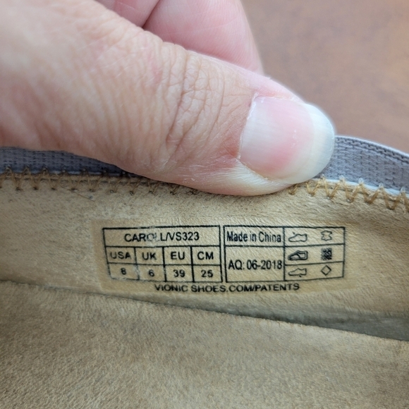 Vionic Spark Carroll Ballet Flat in Smokey Lavender Size 8 - Picture 6 of 9